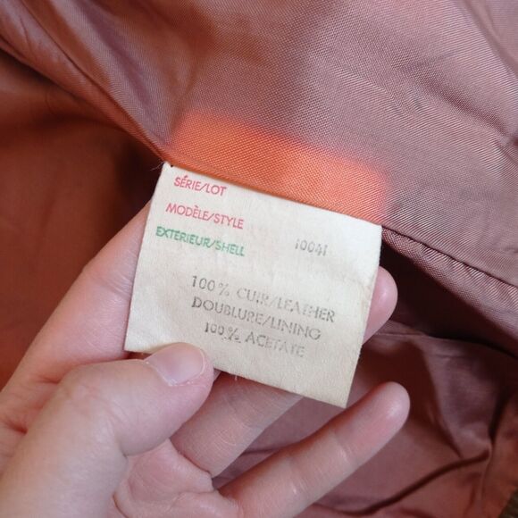 Opera Leather Vintage Biker Jacket Brown Cropped Rock Punk Goth 11/12 - Picture 5 of 7